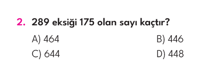 4.Sınıf 6. Hafta Değerlendirme Testi
