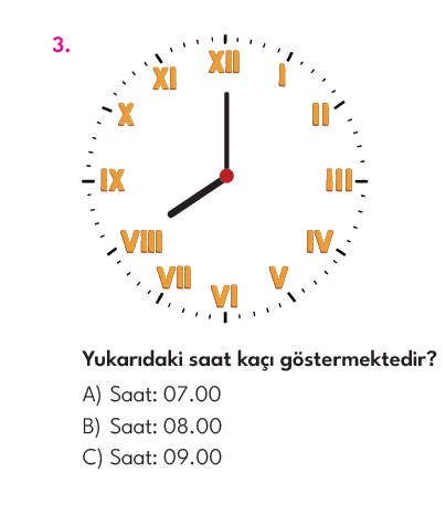 3.Sınıf 4. Hafta Değerlendirme Testi