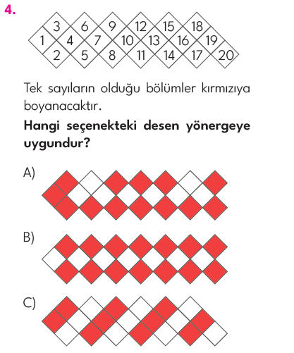 3.Sınıf 4. Hafta Değerlendirme Testi