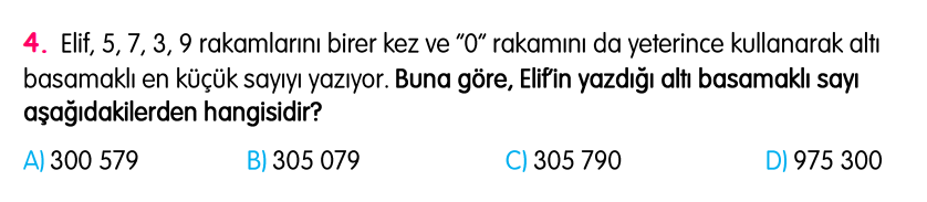 4. Sınıf Konu Tekrar Soruları Testi