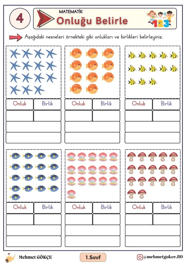 1.Sınıf Matematik Sıra Bildiren Sayılar-Çok Mu Az Mı- Eşit Mi?