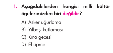 4.Sınıf 7. Hafta Değerlendirme Testi