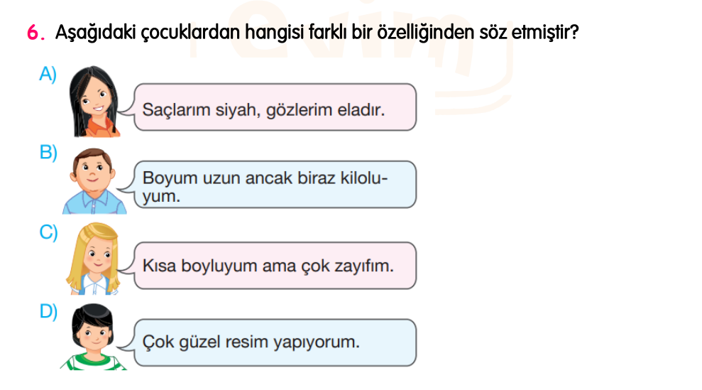 4. Sınıf Konu Tekrar Soruları Testi