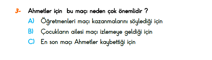 1. Sınıf Türkiye Geneli Kazanım Değerlendirme Sınavı 3