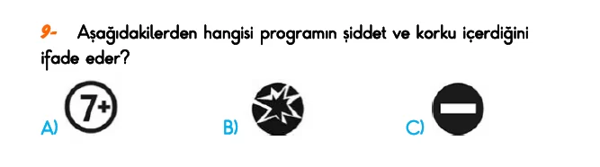 1. Sınıf Türkiye Geneli Kazanım Değerlendirme Sınavı 3