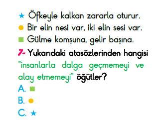 3. Sınıf Türkiye Geneli Kazanım Değerlendirme Sınavı 6