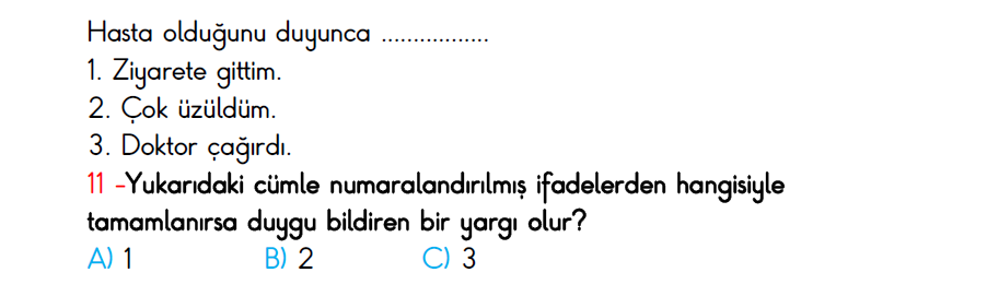 3.Sınıf 2.Dönem Türkiye Geneli Hazırbulunuşluk Sınavı