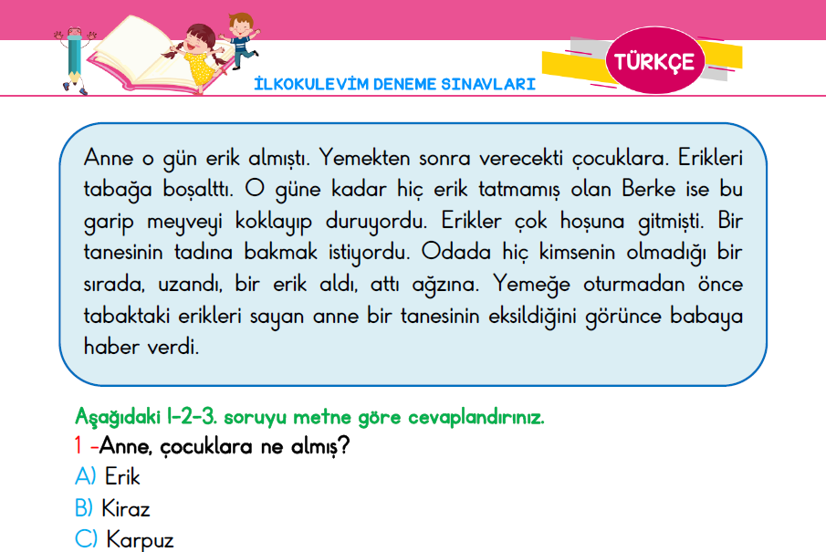 3.Sınıf 2.Dönem Türkiye Geneli Hazırbulunuşluk Sınavı