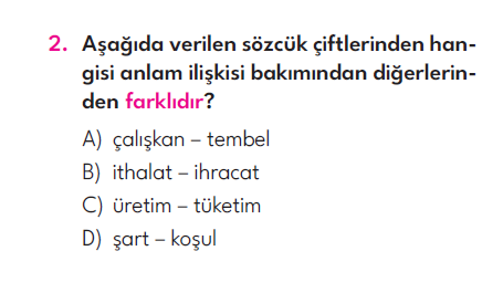 4.Sınıf 6. Hafta Değerlendirme Testi