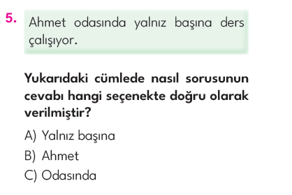 3.Sınıf 4. Hafta Değerlendirme Testi