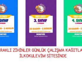 Meraklı Zihinler 29 Kasım-5 Aralık Çalışma Kağıtları