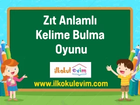 ZIT ANLAMLI KELIME BULMA OYUNU