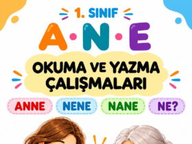 1. sınıf A N E okuma yazma çalışmaları kapak görseli