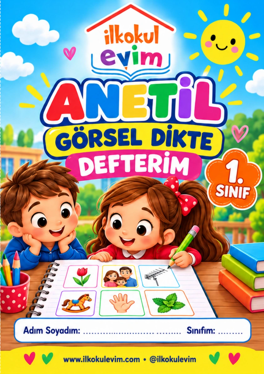 ANETİL görsel dikte defterim kapağı