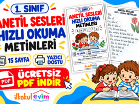 ANETİL hızlı okuma metinleri: 1. sınıf için 15 sayfalık yazıcı dostu PDF