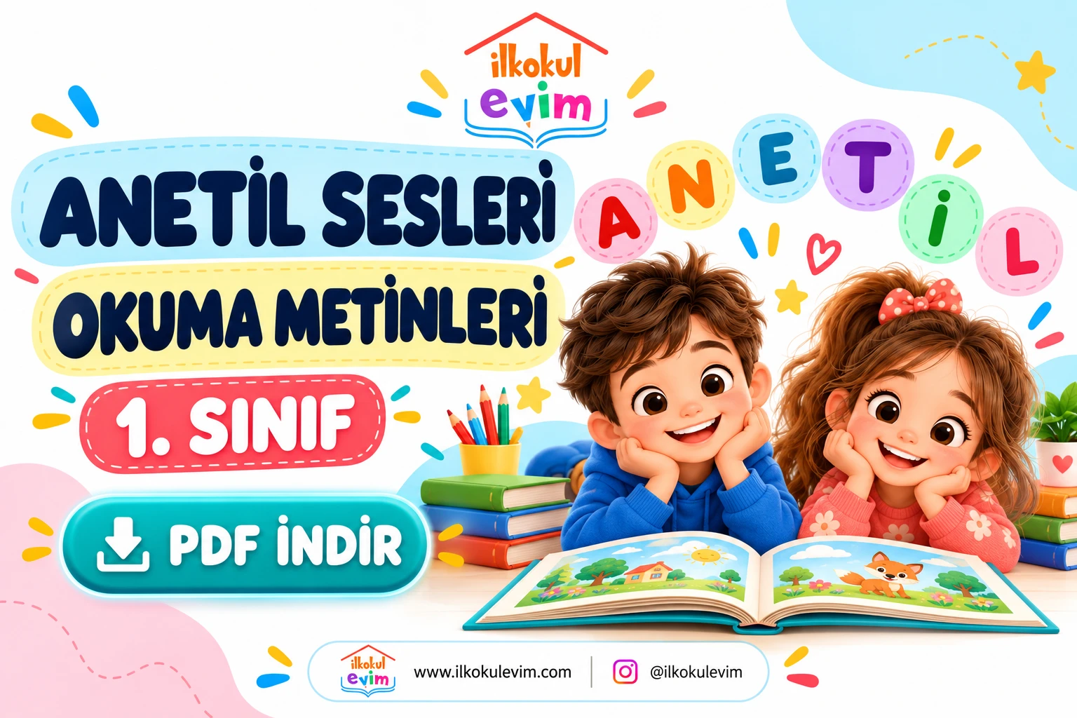1. sınıf ANETİL Sesleri Okuma Metinleri