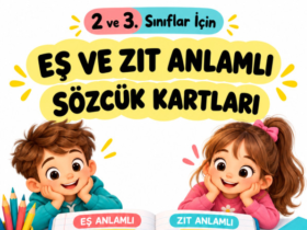 Eş ve zıt anlamlı sözcük kartları – 2 ve 3. sınıflar için kapak