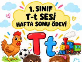1. sınıf T sesi hafta sonu ödevi kapak