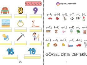 1. Sınıf 1-2-3. Grup Sesler Resfebesiz Görsel Dikte Defterim