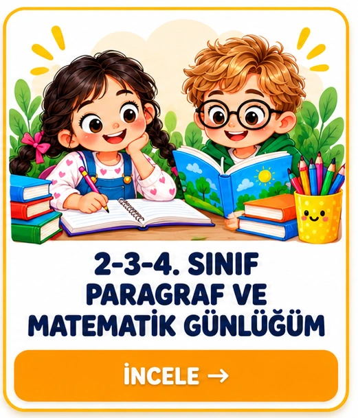 2-3-4. SINIF PARAGRAF VE MATEMATİK GÜNLÜĞÜM