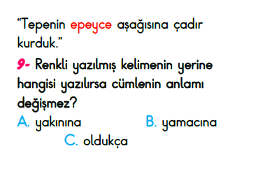 2. Sınıf Kazanım Değerlendirme Sınavı 20 Mayıs 2023