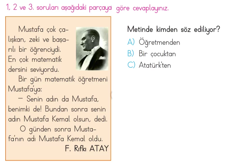 1. Sınıftan 2. sınıfa Geçenlere Türkçe Taraması-1