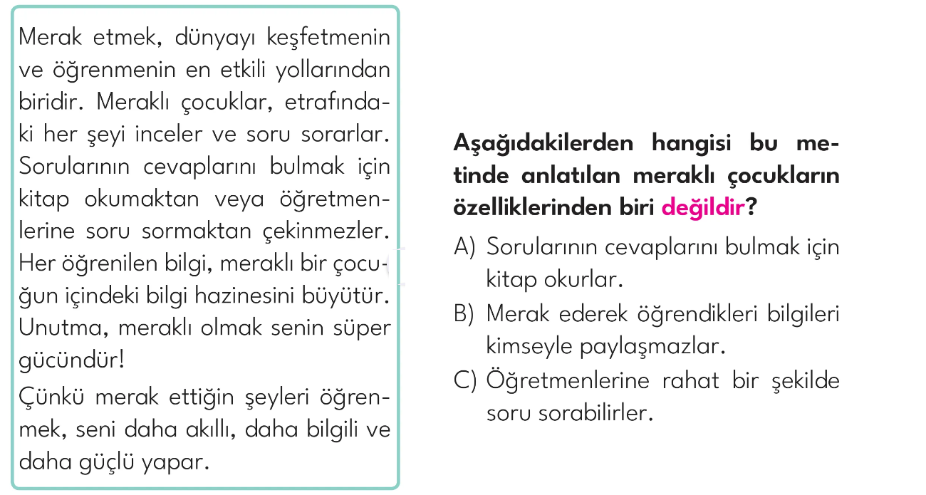2.Sınıf 15. Hafta Süreç Değerlendirme