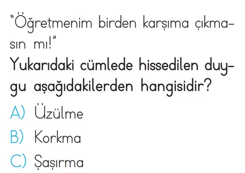 1. Sınıftan 2. sınıfa Geçenlere Türkçe Taraması-1